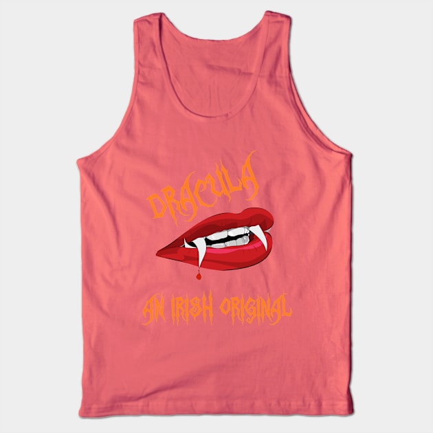 Dracula, an Irish original Halloween Vampire Tank Top by irelandcalling